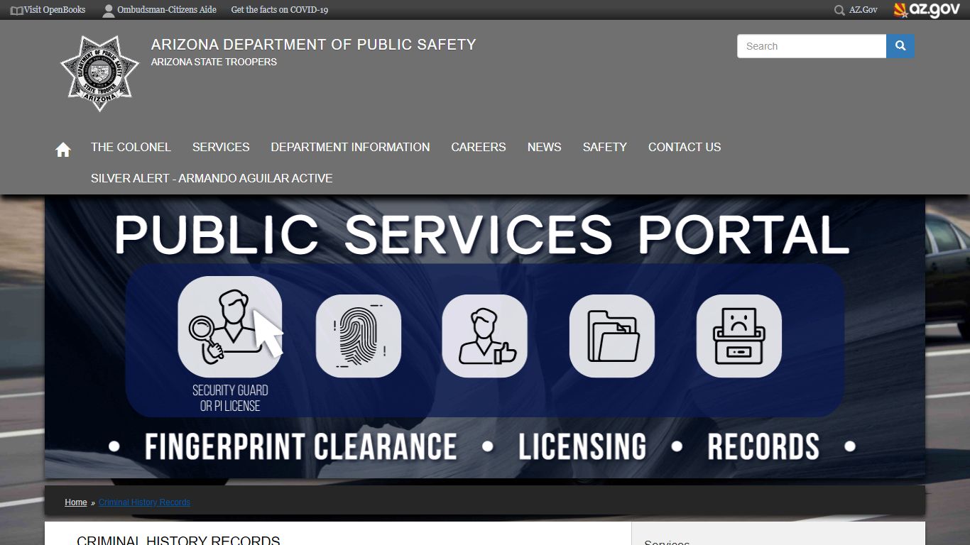 Criminal History Records | Arizona Department of Public Safety